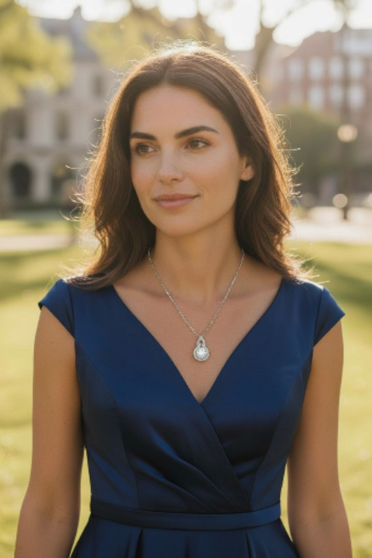 Radiant Silhouette 2K Moissanite Necklace