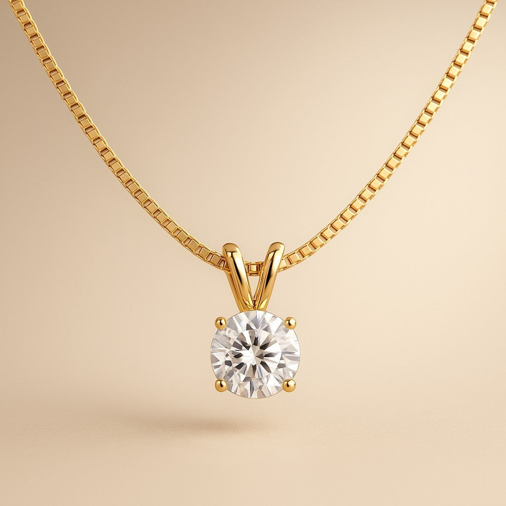 Zenith 1K Moissanite Pendant Necklace