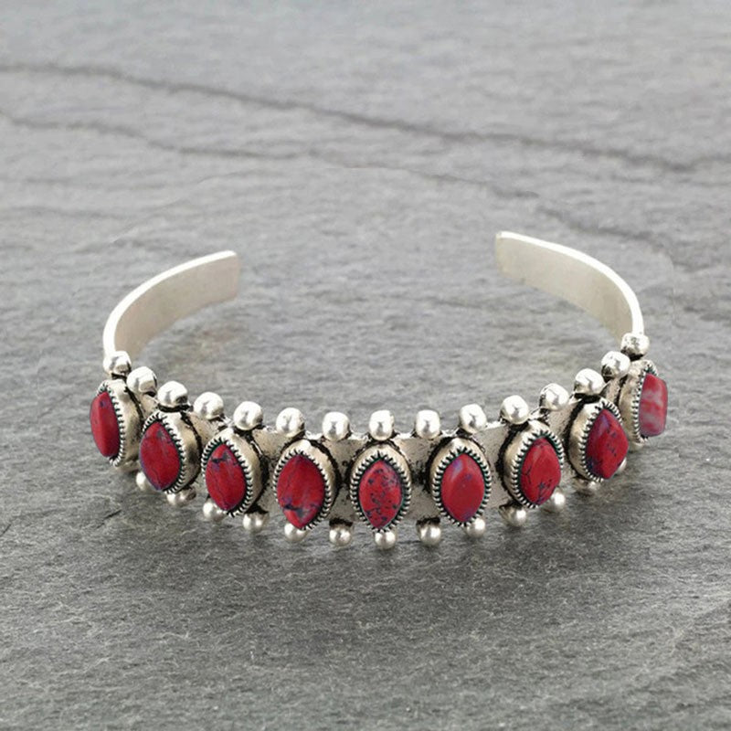 Faux Turquoise Cuff Bracelet