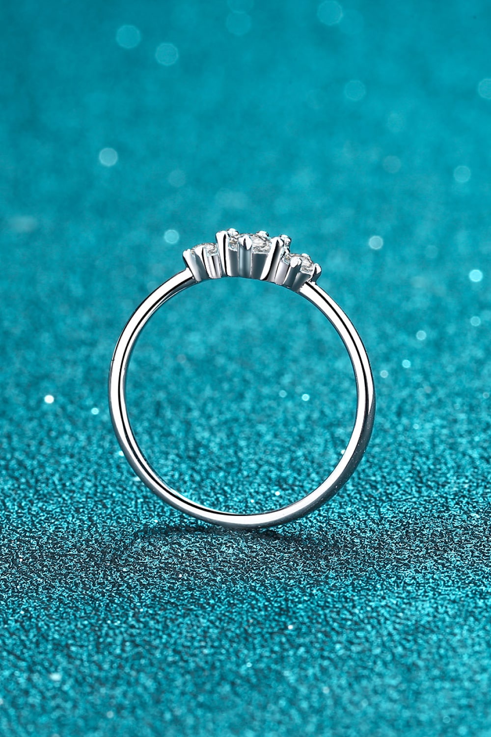 Moissanite Promise Ring in 925 Sterling Silver