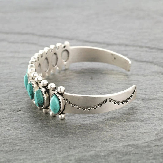 Faux Turquoise Cuff Bracelet