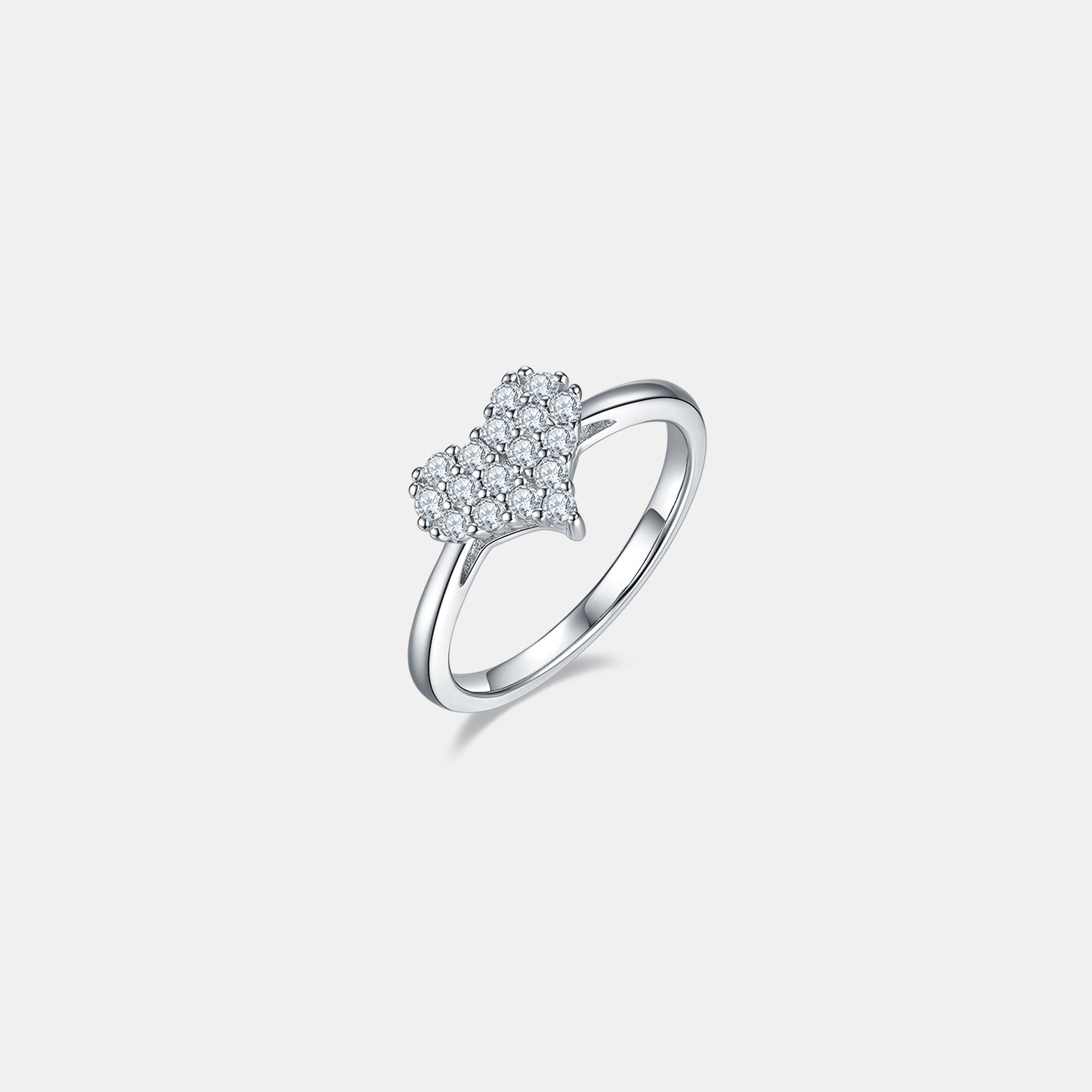 The Sweetheart Ring Moissanite 925 Sterling Silver
