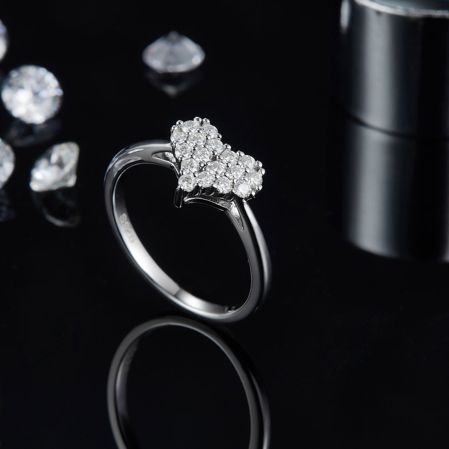 The Sweetheart Ring Moissanite 925 Sterling Silver