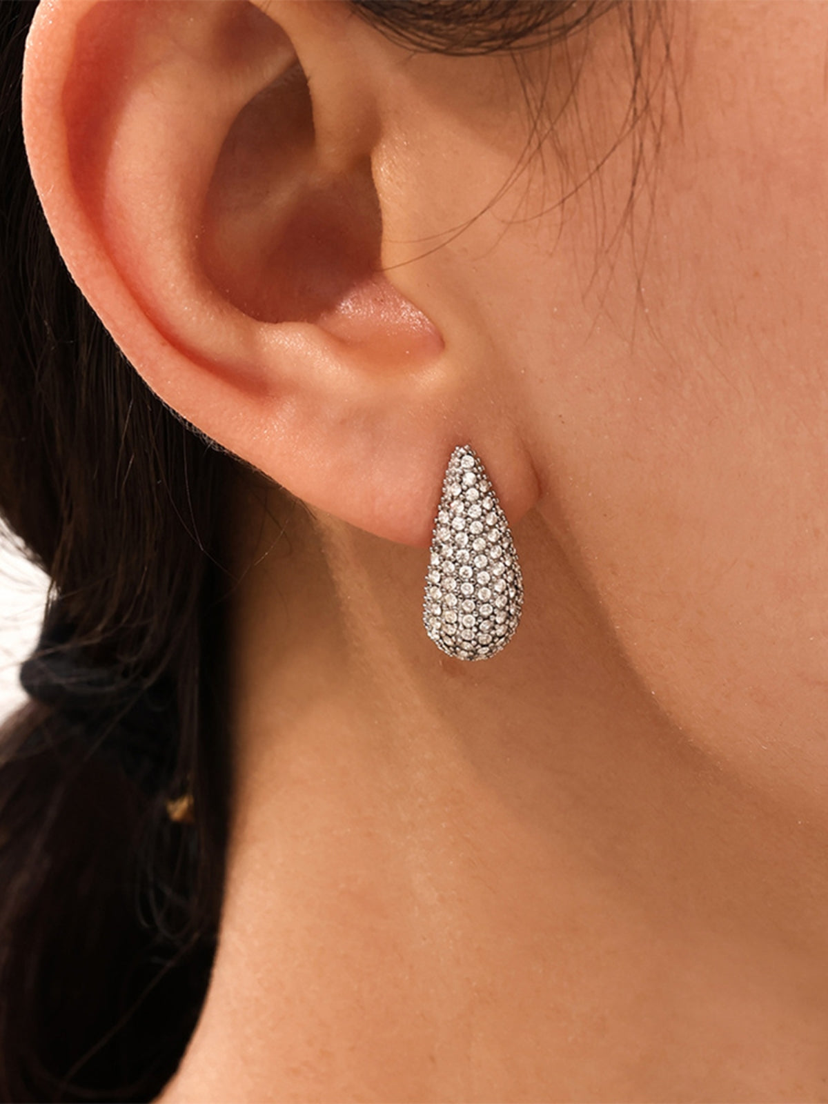 Multi Color Zircon Teardrop Earrings