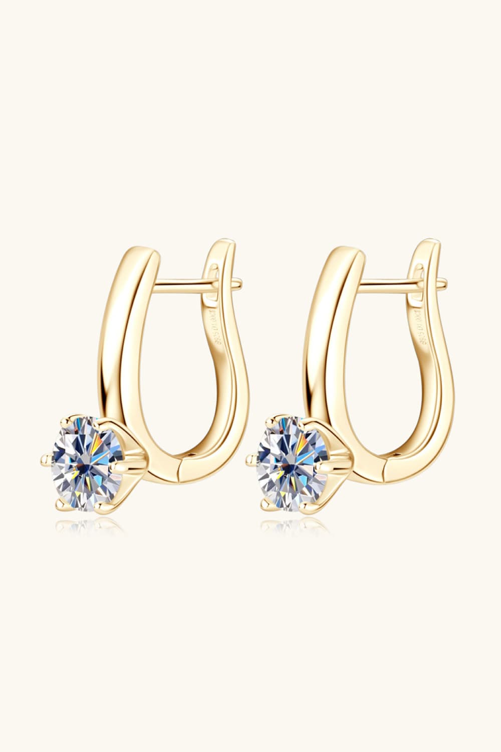 Minimalist Moissanite 2 Carat 925 Sterling Silver Earrings