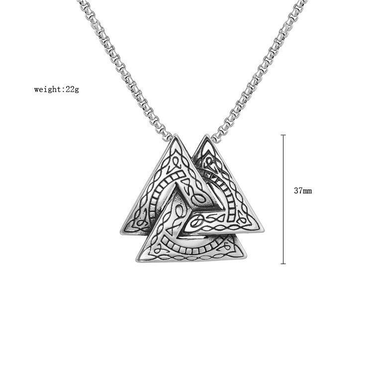 Viking Triangle Pendant Necklace