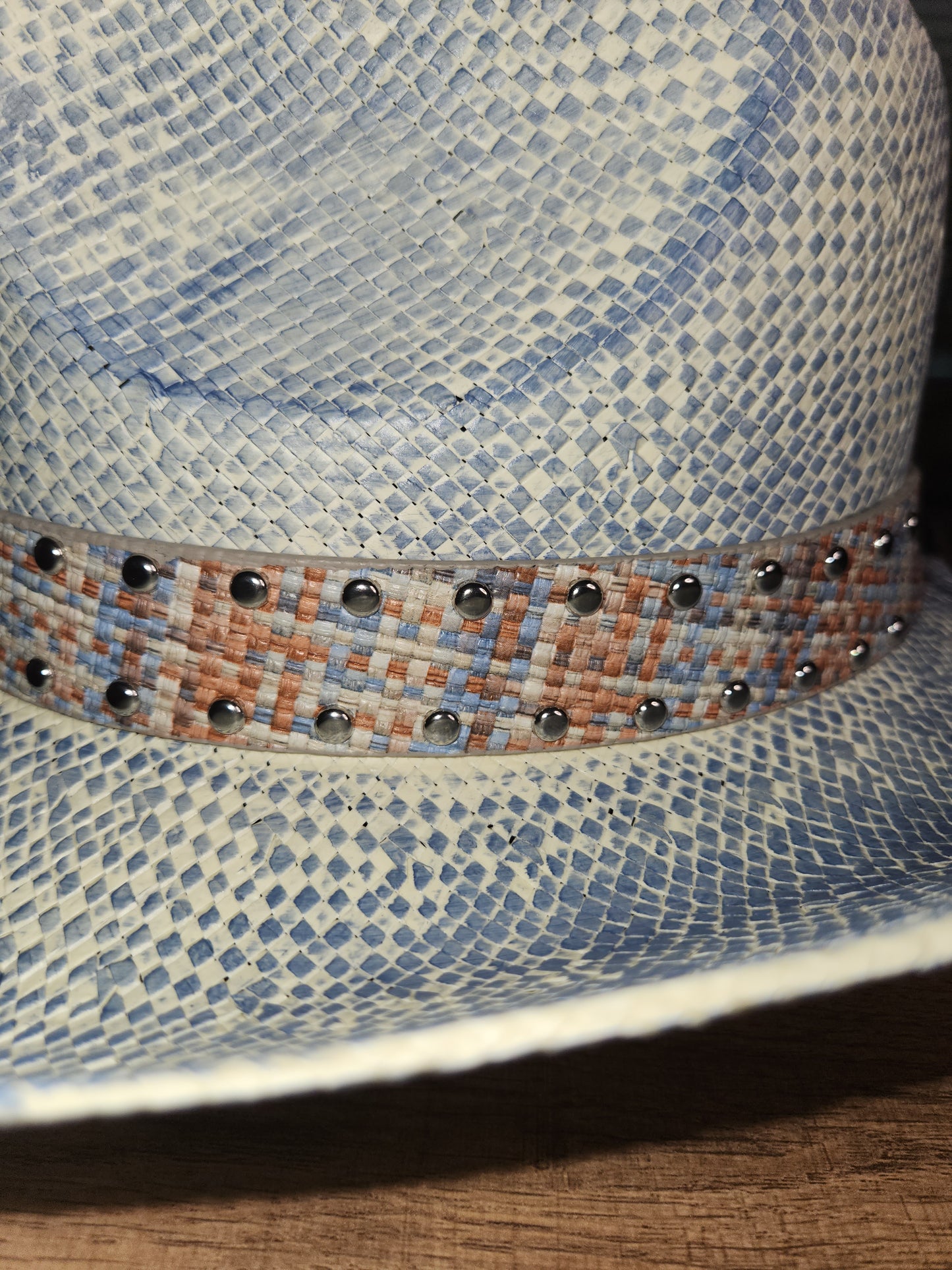 Faded Rancher Cowboy Hat in Denim & Rosewood