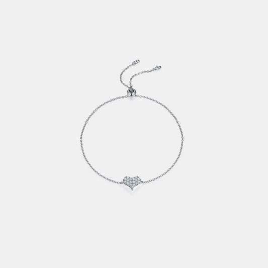 The Sweetheart Bracelet Moissanite 925 Sterling Silver