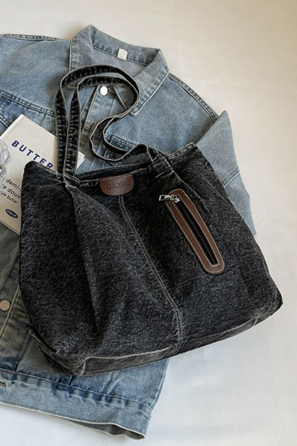 Everyday Denim Tote Bag