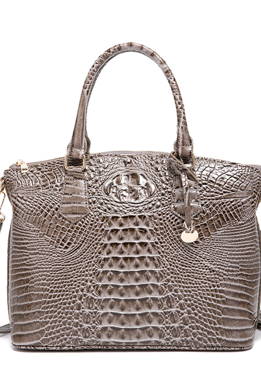 SophistiCroc Embossed Satchel Leather Handbag
