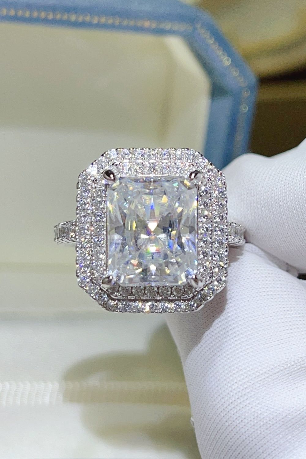 Cubic Dazzle 2 Carat Moissanite 925 Sterling Silver Ring