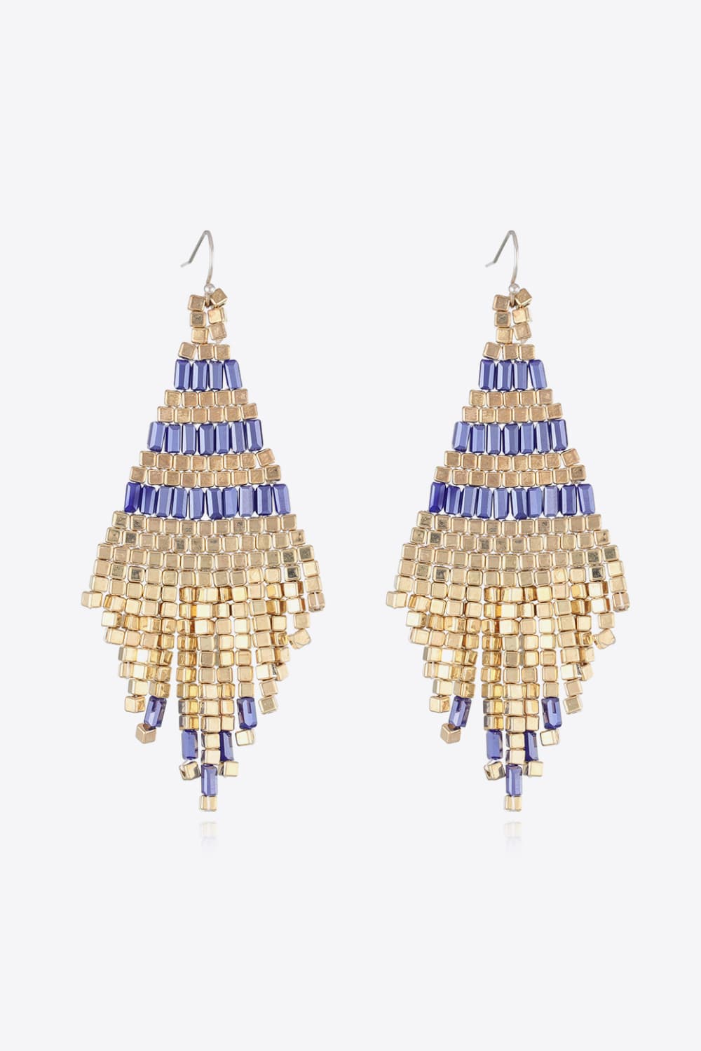 Beaded Boho Diamond Earrings