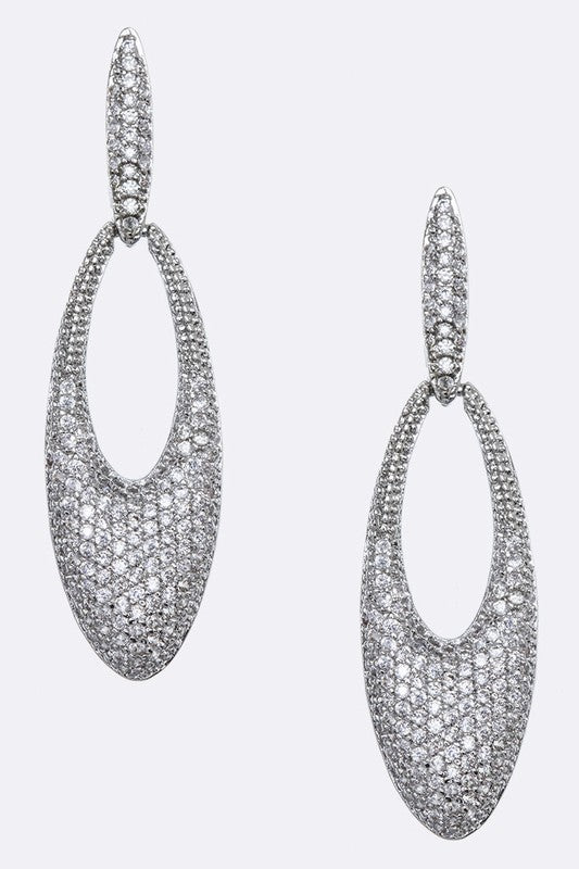 Illuminating Oval Drop Earrings