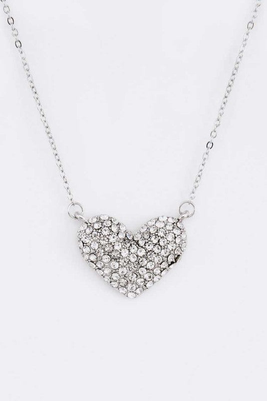 Follow Your Heart Crystal Necklace & Earrings Set