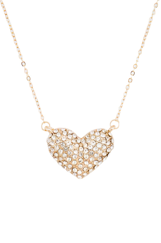 Follow Your Heart Crystal Necklace & Earrings Set