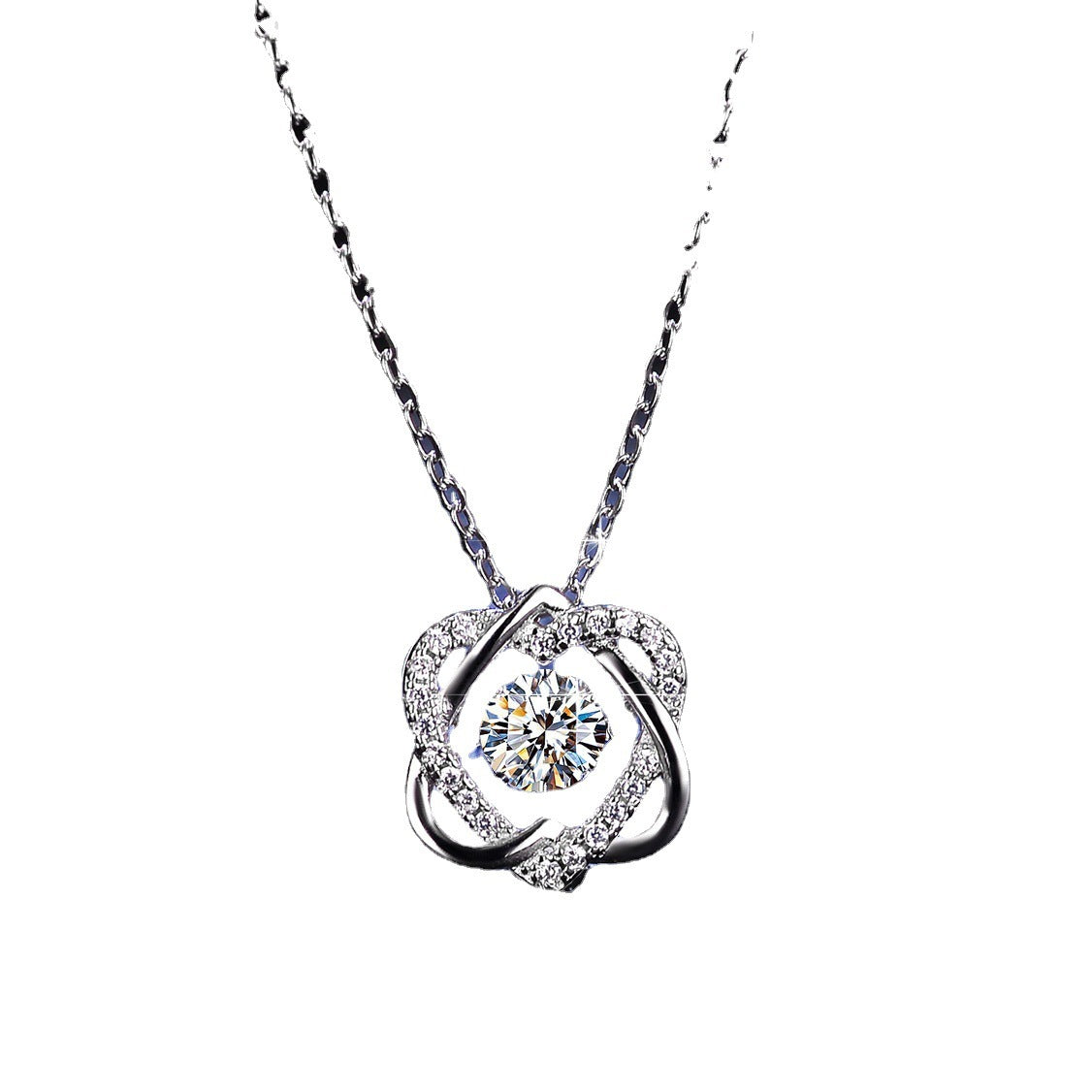 Woven Hearts S925 Moissanite & Zircon Necklace
