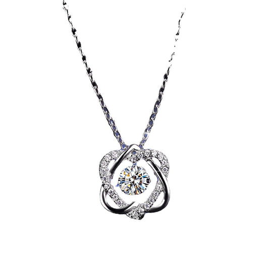 Woven Hearts S925 Moissanite & Zircon Necklace