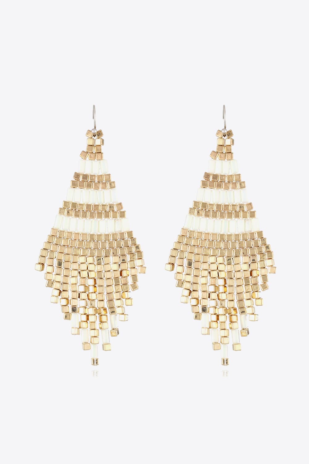Beaded Boho Diamond Earrings