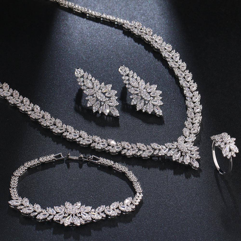 Luxe Bridal Zircon Jewelry Set