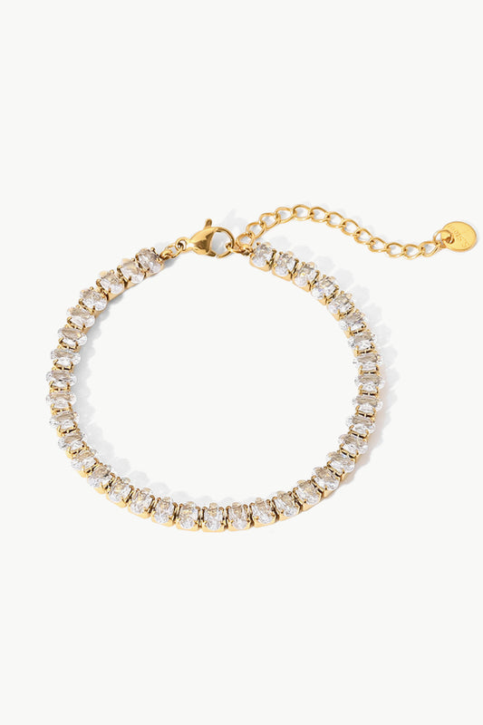 18K Gold Plated Bracelet Zircon  Tennis Bracelet