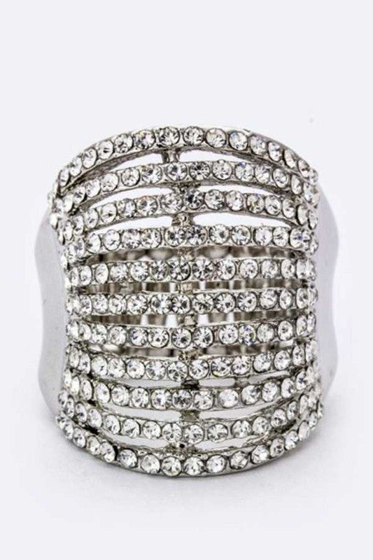 Layers of Crystal Stacks Ring