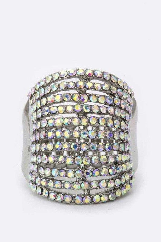 Layers of Crystal Stacks Ring