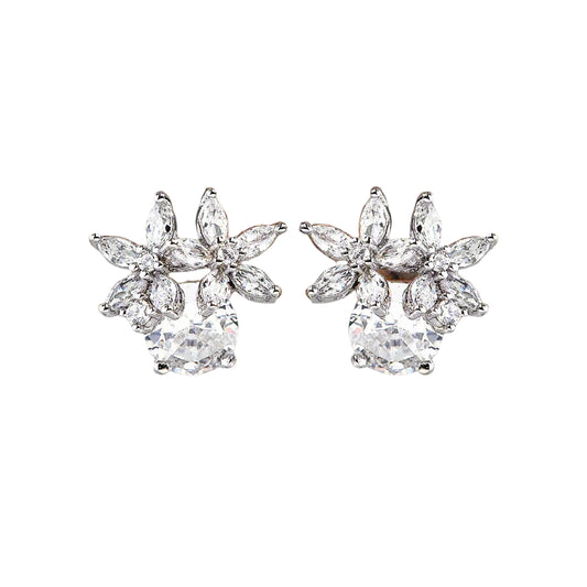 Petal Perfection Zircon Stud Earring