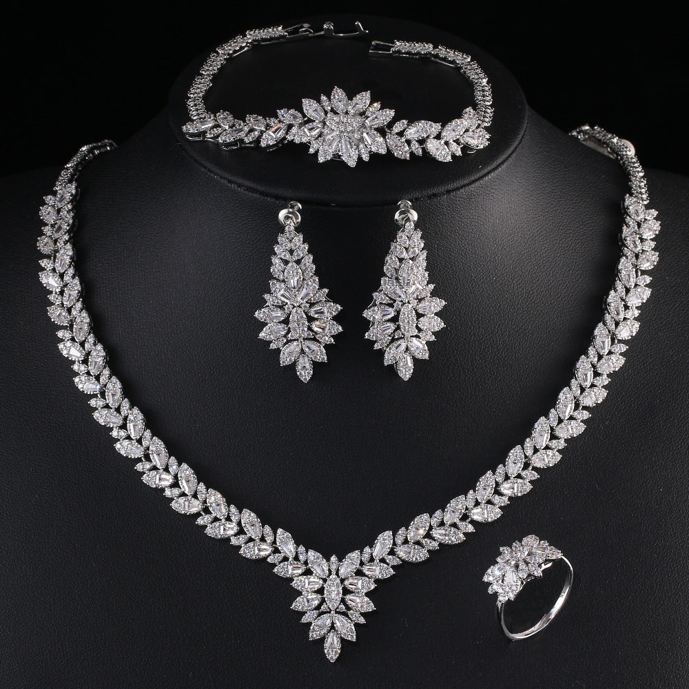 Luxe Bridal Zircon Jewelry Set