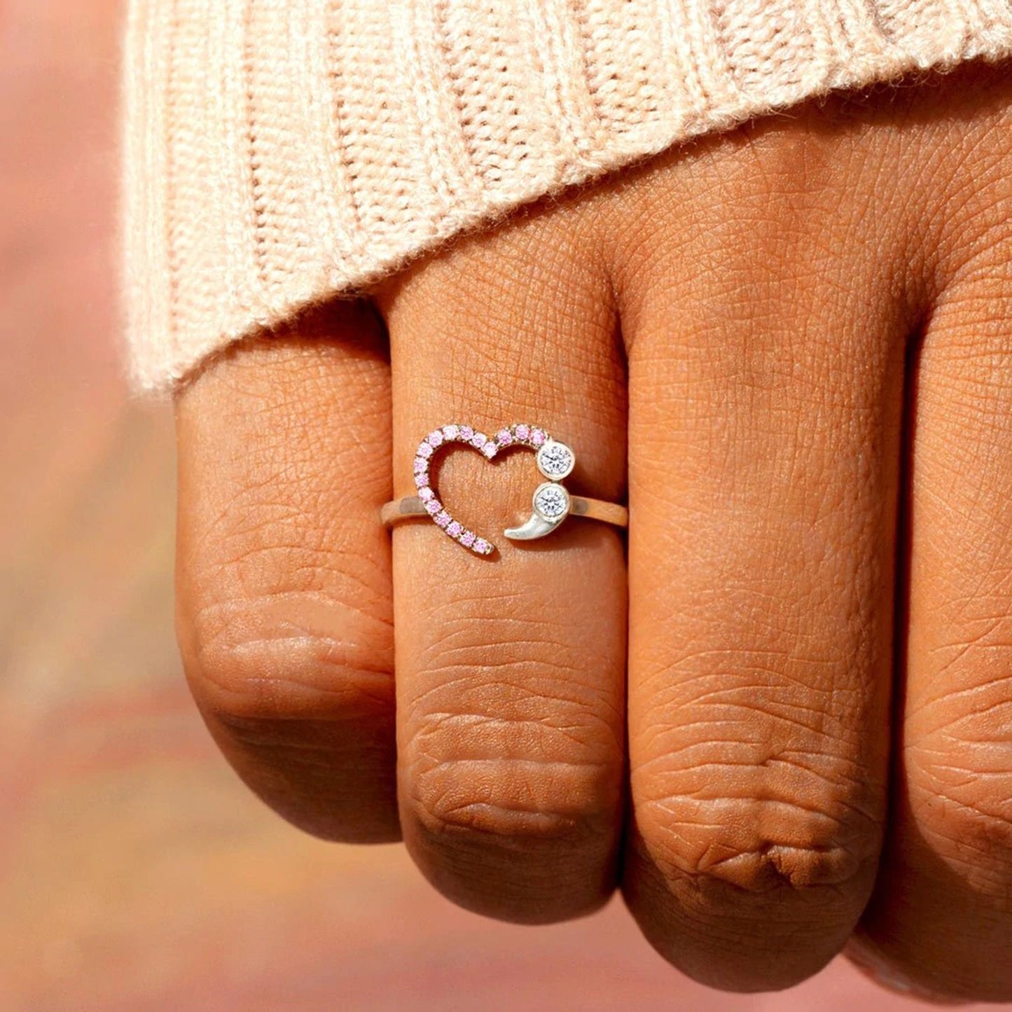 Sweet Love 925 Sterling Silver & Zircon Ring
