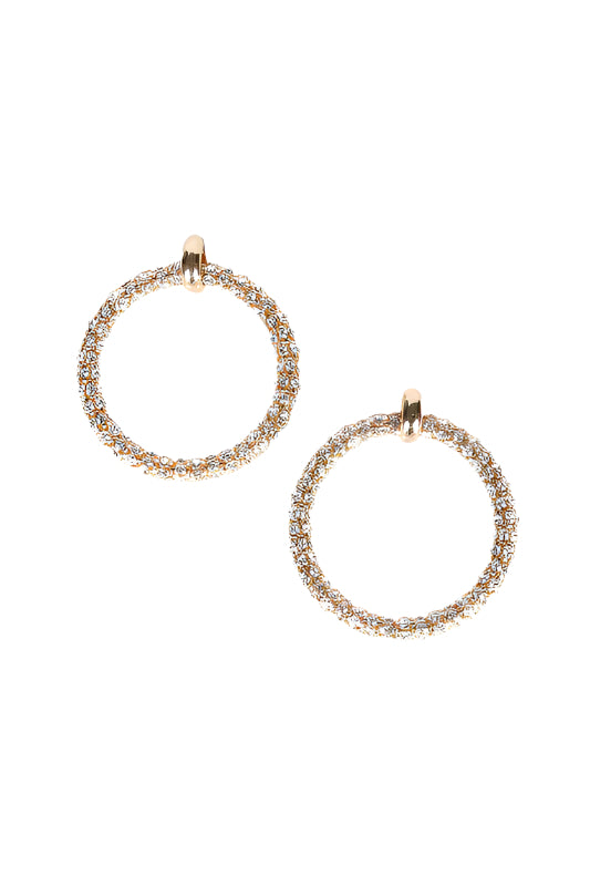 Dreamy Rhinestone Hoop Earrings