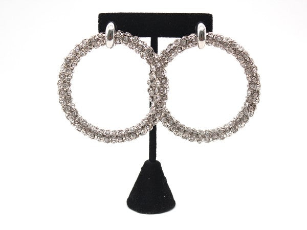 Dreamy Rhinestone Hoop Earrings