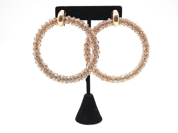 Dreamy Rhinestone Hoop Earrings