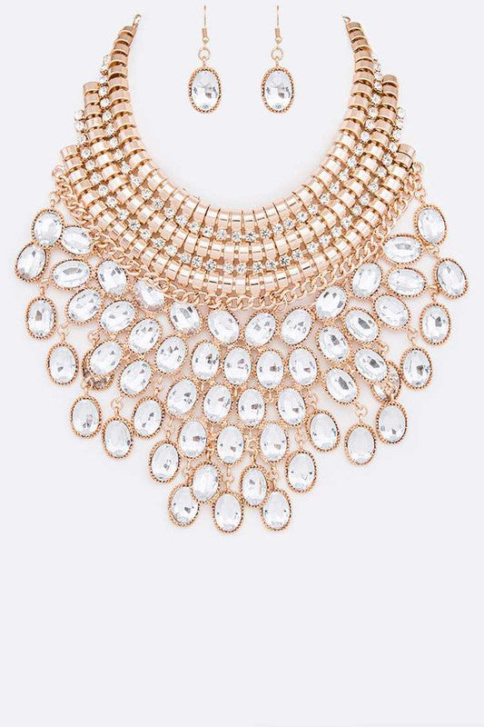 Chelsie Bib Statement Necklace Set
