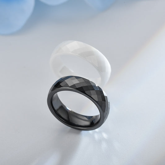 Diamond Cut Ceramic Ring