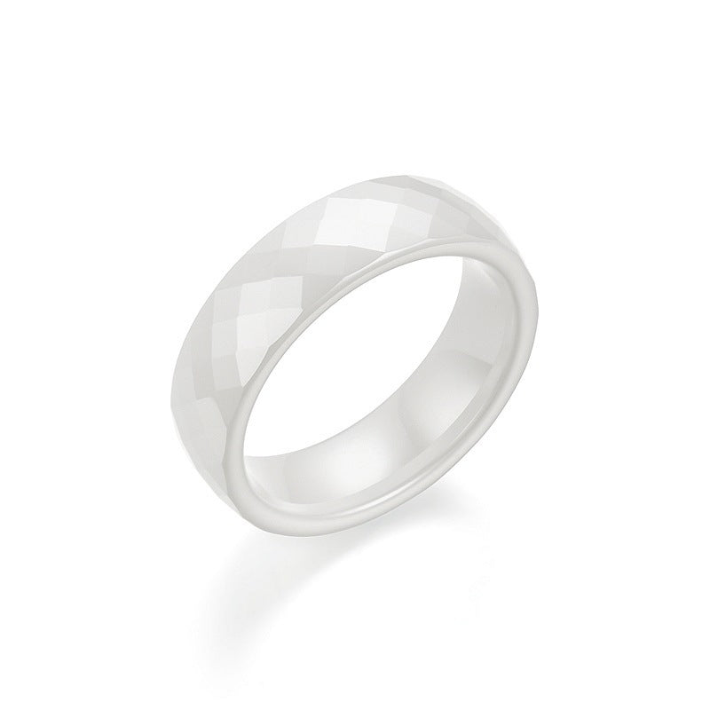 Diamond Cut Ceramic Ring