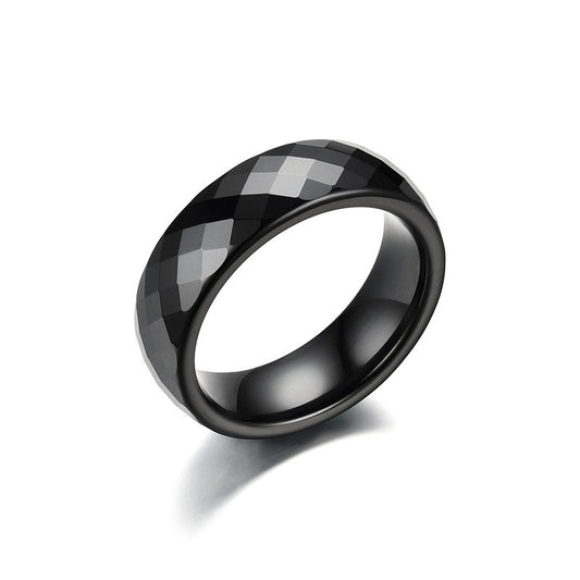 Diamond Cut Ceramic Ring