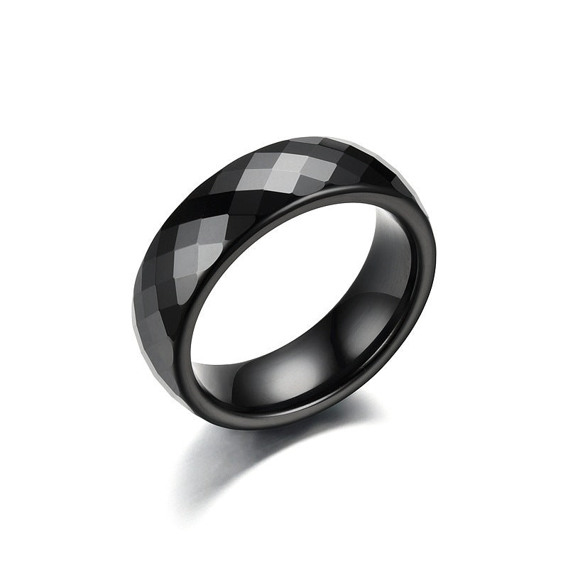 Diamond Cut Ceramic Ring