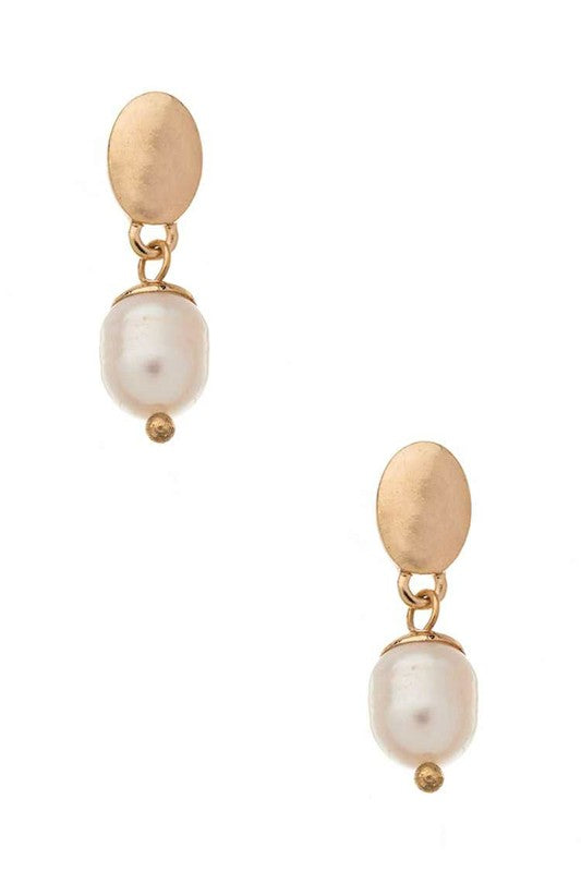 Genuine Culture Pearl Drop Petite Earrings