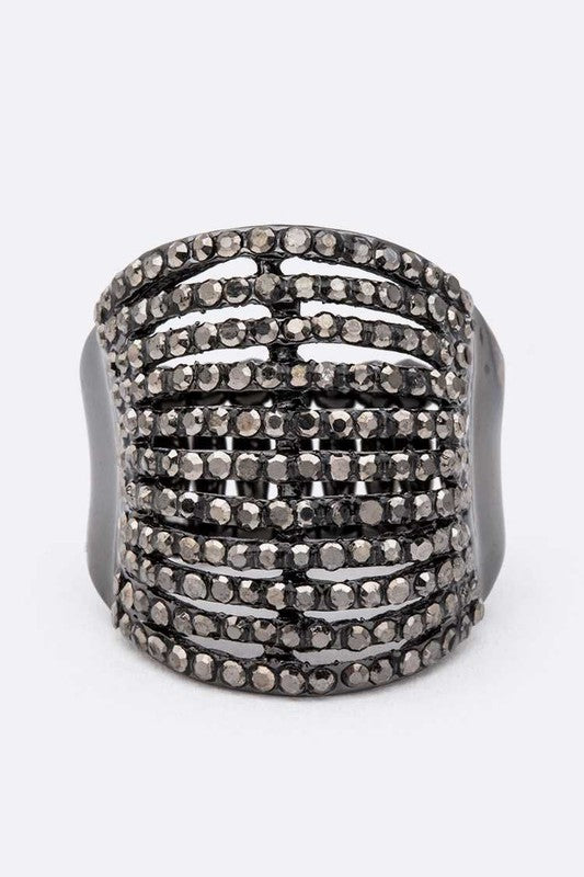 Layers of Crystal Stacks Ring