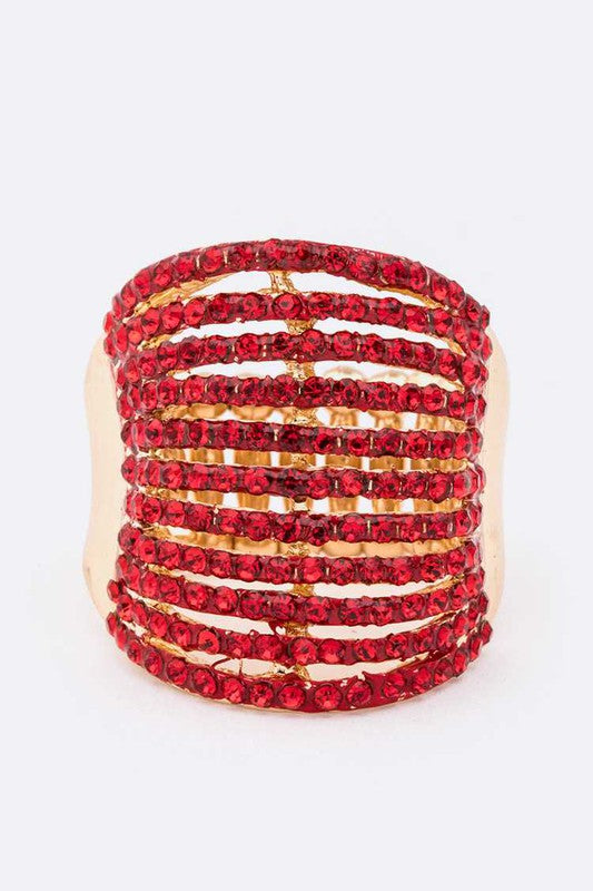Layers of Crystal Stacks Ring