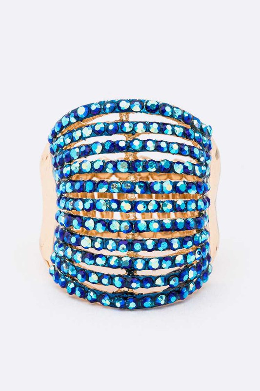 Layers of Crystal Stacks Ring