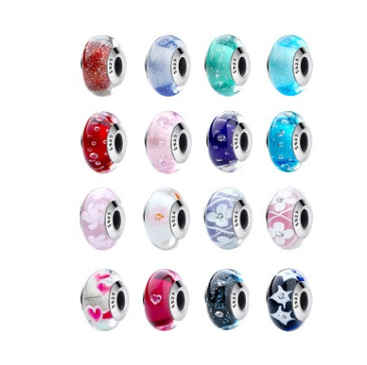925 Sterling Silver Spacer Accessory Glass Beads