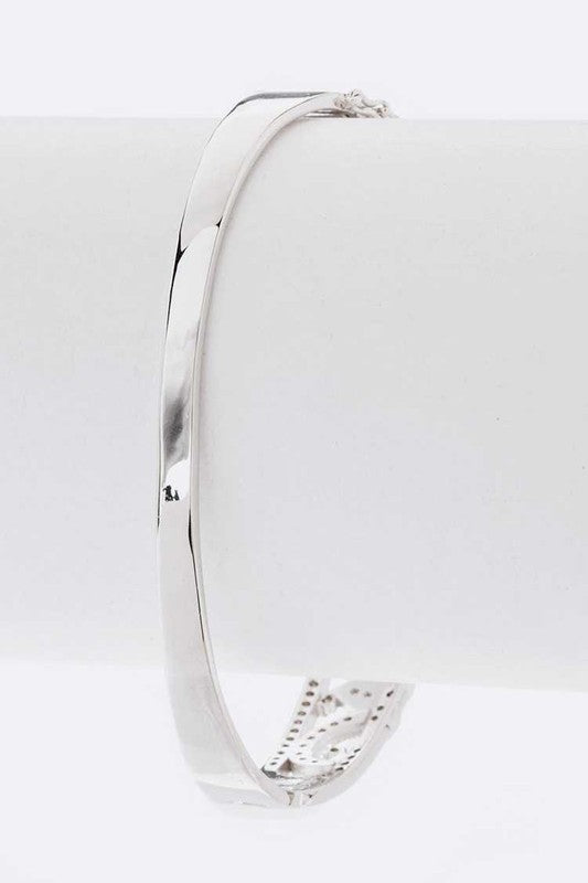 Sculpted Statement Crystal Hinge Bracelet