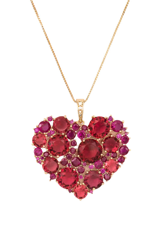 Luxe Heart Pendant Necklace with Cubic Zirconia