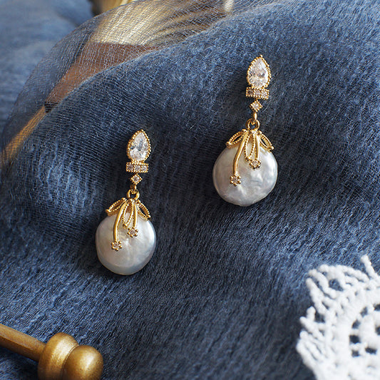 Baroque Authentic Freshwater Pearl Earrings