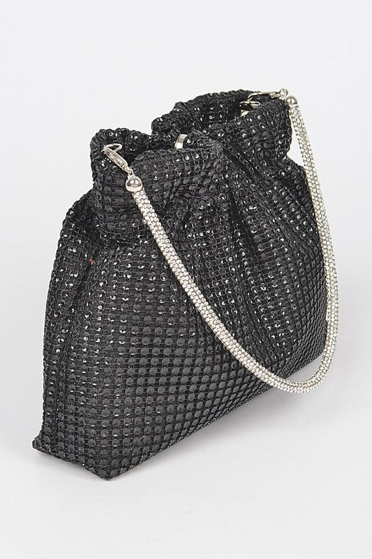 Metallic Mesh Crossbody Swing Bag
