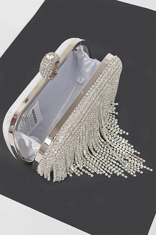 Fab Fringe & Rhinestone Convertible Clutch Bag