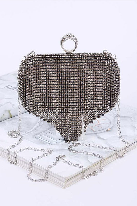 Fab Fringe & Rhinestone Convertible Clutch Bag