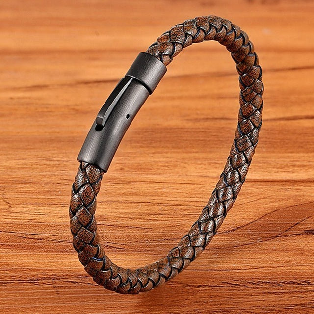 Classic Leather Woven Bracelet