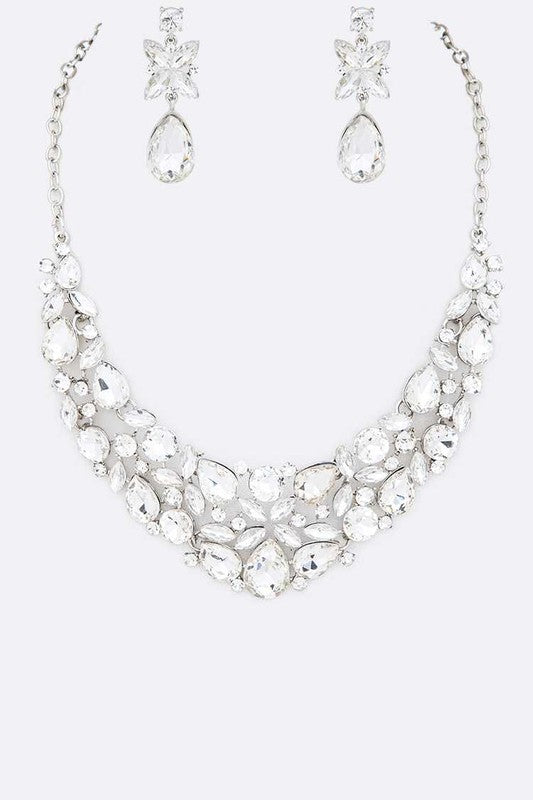 Crystal Luxe Statement Necklace Set